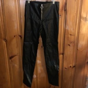 Faux leather pants